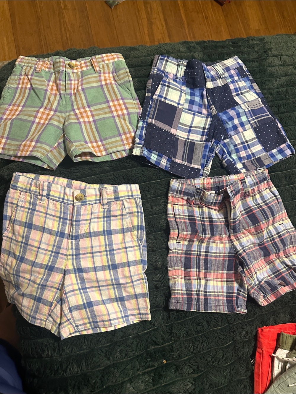 Janie and Jack Plaid Boys' Shorts - Multi Color Set